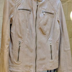 Leather moto jacket